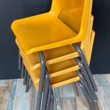 Series 4 vintage school chairs from the 80s