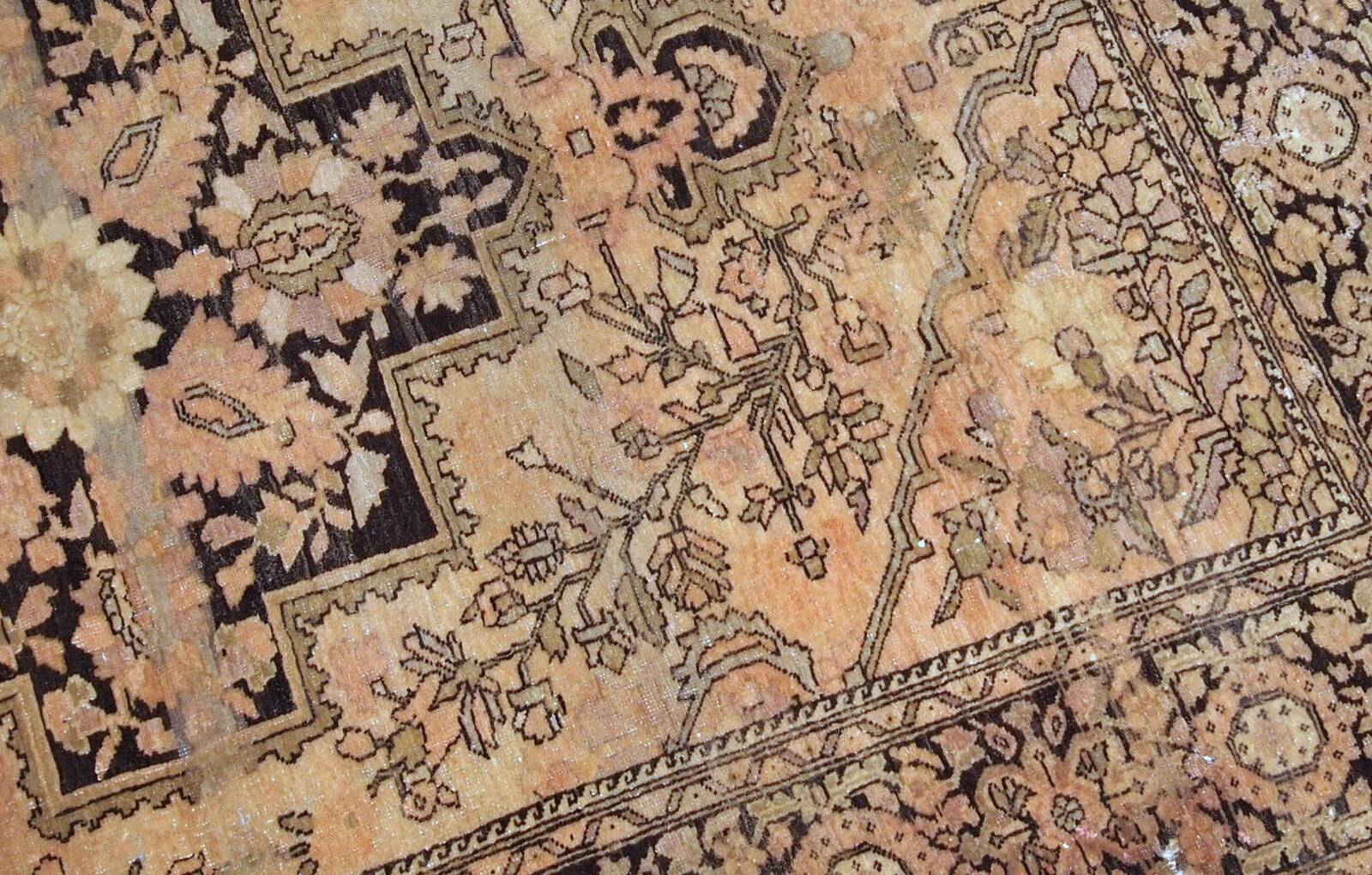 Handmade antique Persian Sarouk Farahan 3.4' x 5.3' (103cm x 161cm) 1880s - 1B733