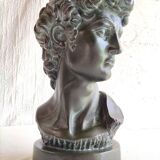 Bronze patinated plaster sculpture - David