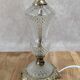 Lampe vintage verre et laiton années 50-60