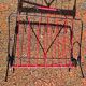 Vintage metal magazine rack and scoubidou - seventies design