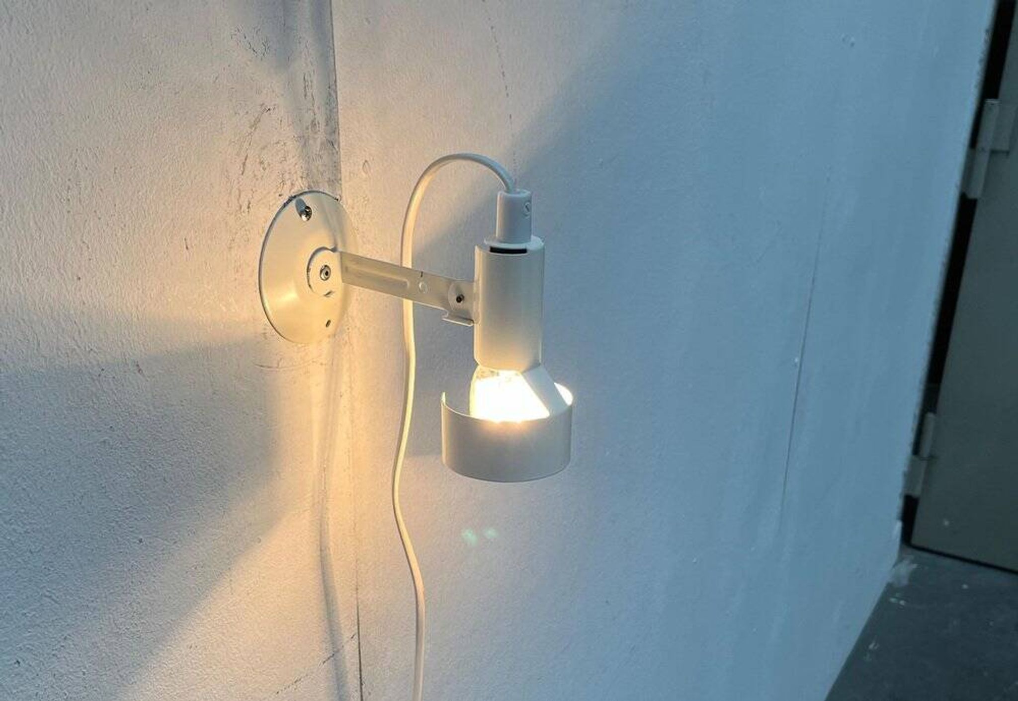 Minimalist table lamp from the postmodern space age by Ikea, 1980s.