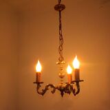 Bronze 3 light chandelier