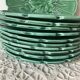 10 barbotine dessert plates and vine leaf dish