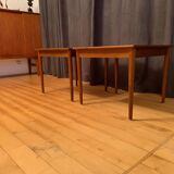 Pair of mahogany side tables, Denmark, 1950s.