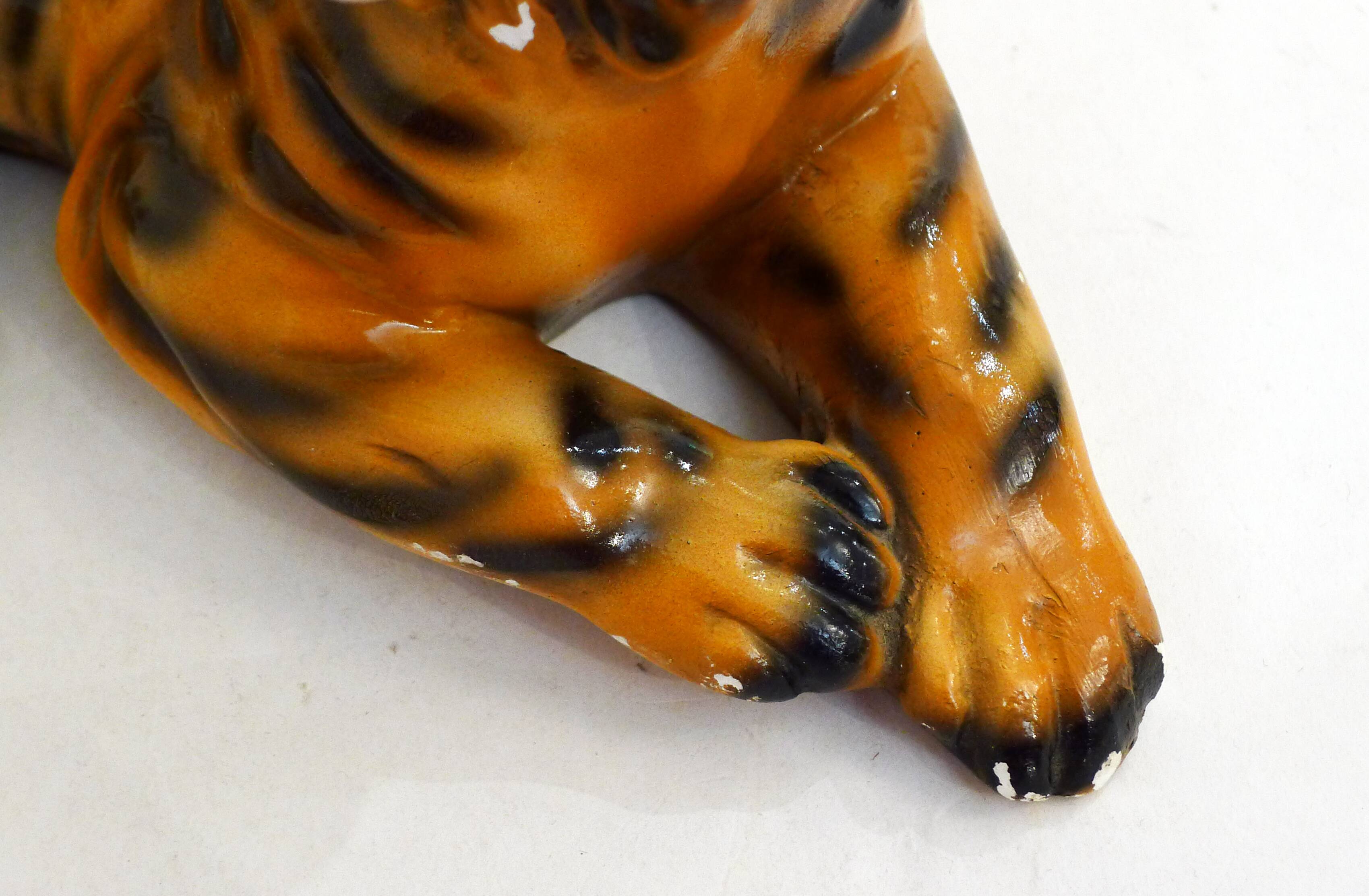 Reclining Tiger Sculpture