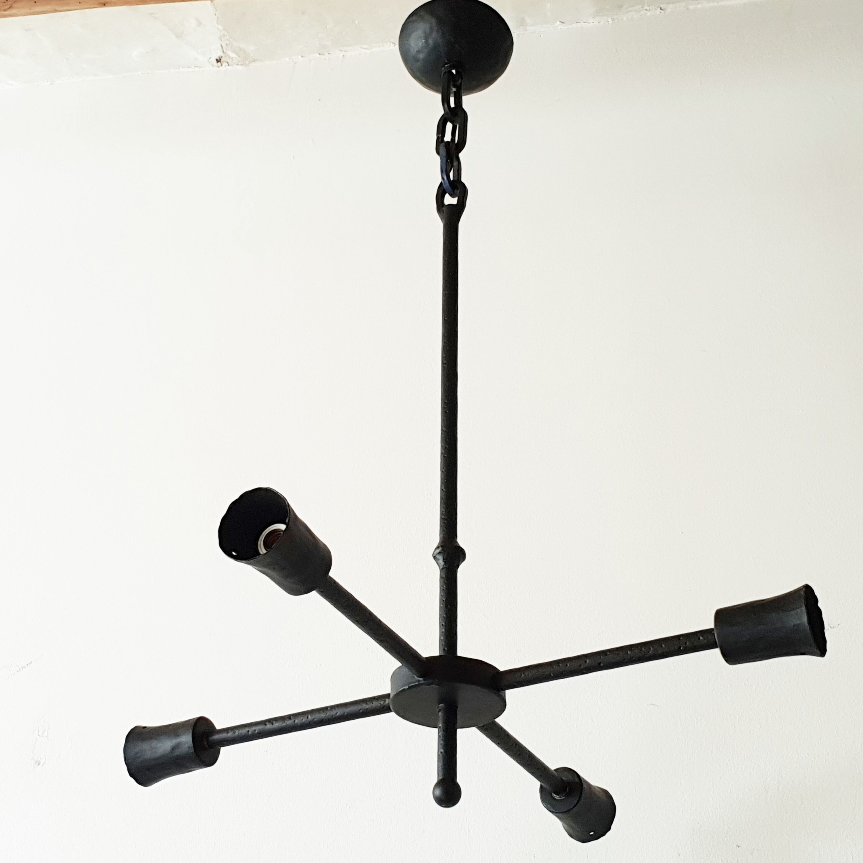 1970 vintage brutalist hanging lamp