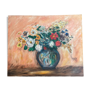 Tableau peinture ancienne - aux