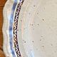 Old semi-hollow round dish XVIII Forges les eaux Rouen cul noir