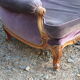 Canapé Voltaire arrondi velours violet