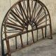 Vintage peacock tail bamboo rattan headboard from the 60s