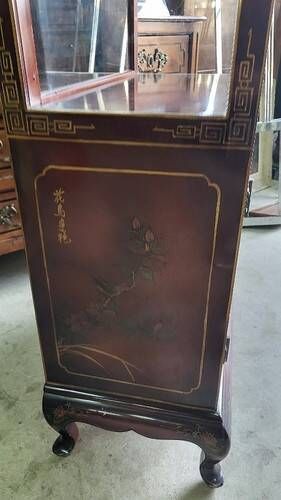 Asian lacquer display cabinet