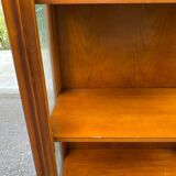 Vitrine Louis Philippe en bois massif de merisier 187cm