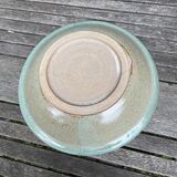 Large hollow serving plate in stoneware from the Blanot pottery.