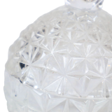 Vintage crystal pineapple sugar bowl pot france 14cm