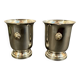 Pair of egg cups – lion heads – Empire style