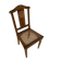 Chaise ancienne art déco bois sculpté & assise cannée vintage #e095