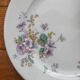 4 porcelain dessert plates decorated with flowers Bernardaud Limoges
