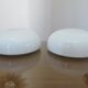 Pair of white opaline ceiling light 1970s