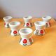 Set of 6 pop 70s poppies