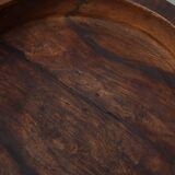 Large handcrafted solid wooden bowl in wabi wabi style, France ca. 1950