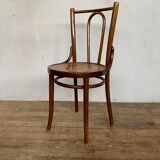 Series of 6 chairs bistrot wood curve art nouveau decor nenuphar dlg tuna and fischel kohn