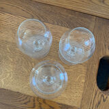 Set of 3 glasses with Cognac crystal baccarat