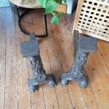 Gothic style chenets