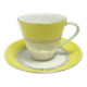 Karol cup and saucer set, yellow porcelain, Chodzież, Poland, 1970s.
