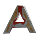 Lettre d'enseigne en zinc ancienne A