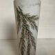 Antique opaline vase with enamelled flowers