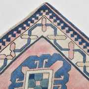 3x10 Pink & Blue Oushak Runner Rug 80x325Cm SK 22171