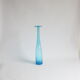 Vintage handblown blue bubble glass bottle vase