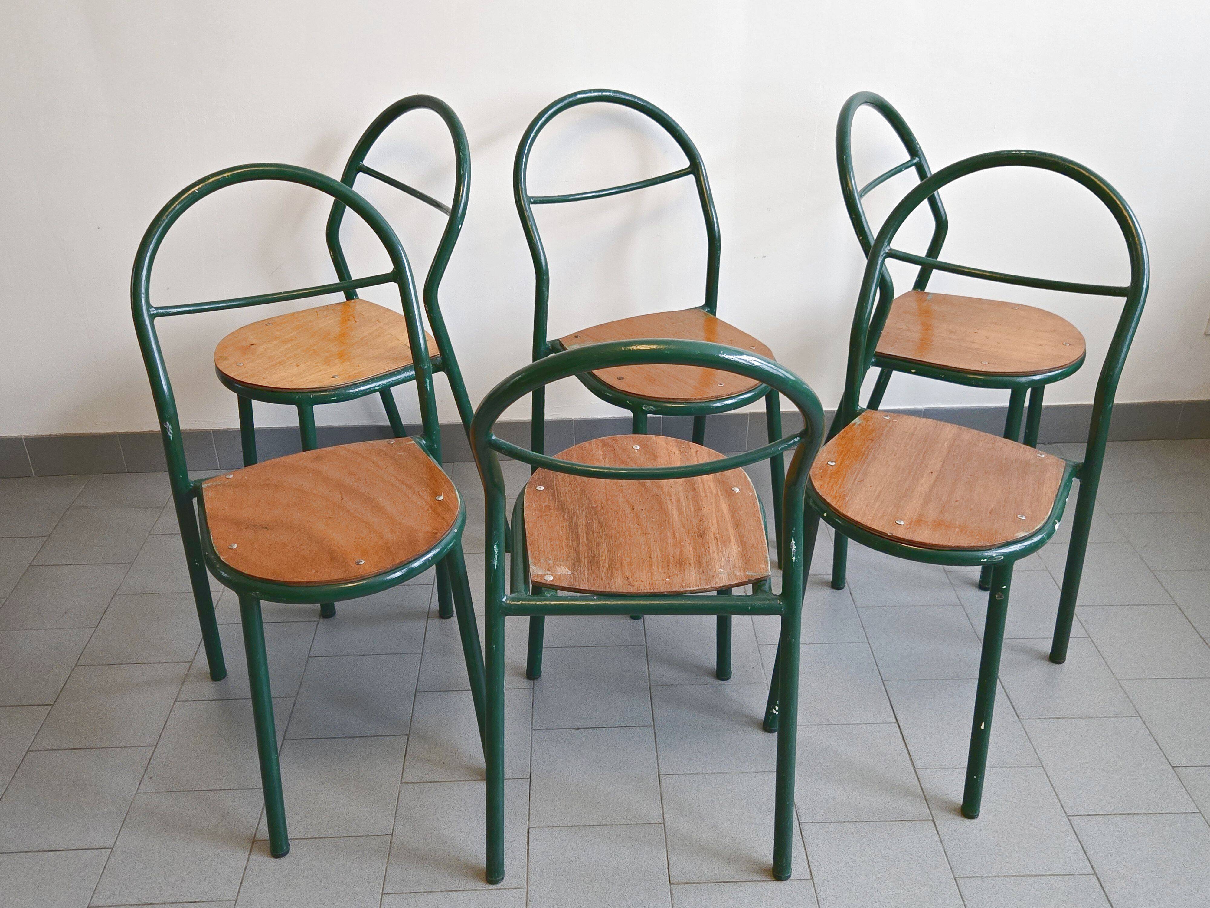 Set of 6 vintage Mobilor 1950 chairs