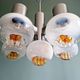 Mazzega chandelier in Murano glass and chrome-plated metal, 1970s