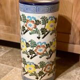 Enamelled ceramic umbrella stand