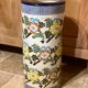 Enamelled ceramic umbrella stand