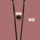 Double wall light in brass and opaline glass, 1960