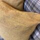 Housse de coussin en velours moutarde 40x40 cm