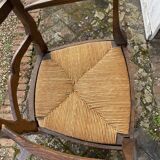 Set of 2 wooden armchairs and canage