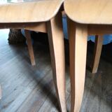 Set of 2 wooden bistro chairs