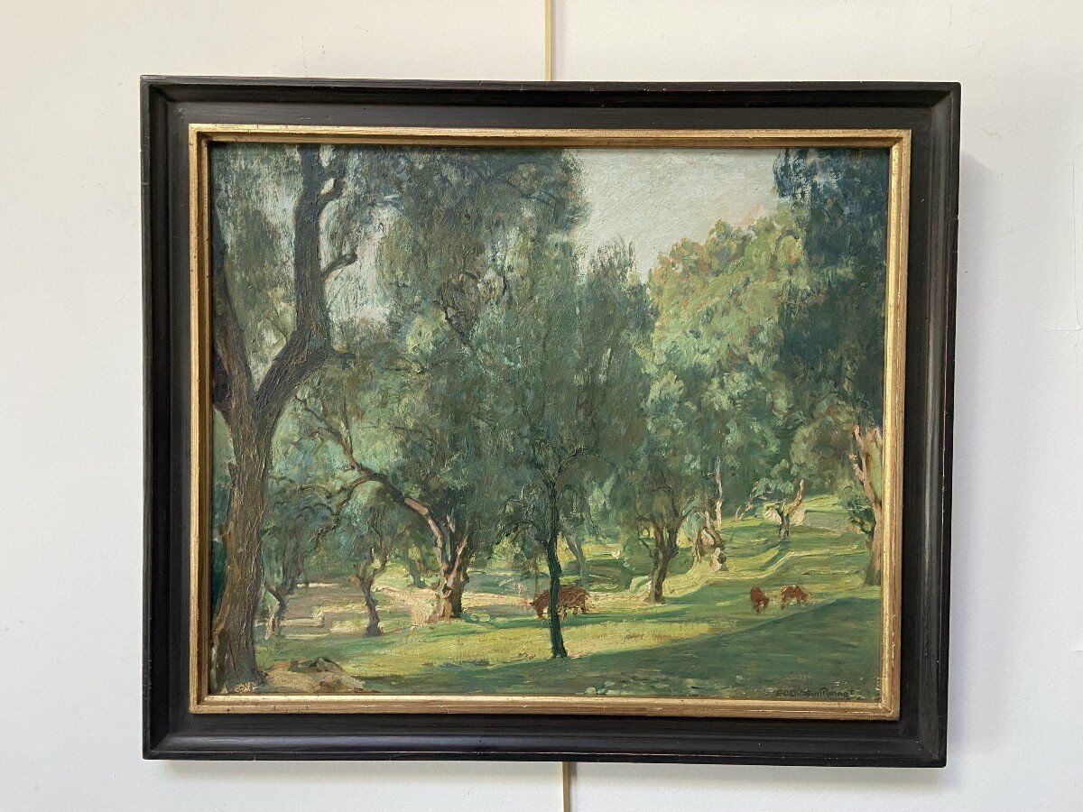 Octave Denis Victor Guillonnet (1872 - 1967) The Olive Trees,