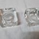 Pair of table candle holders, crystal from 1970