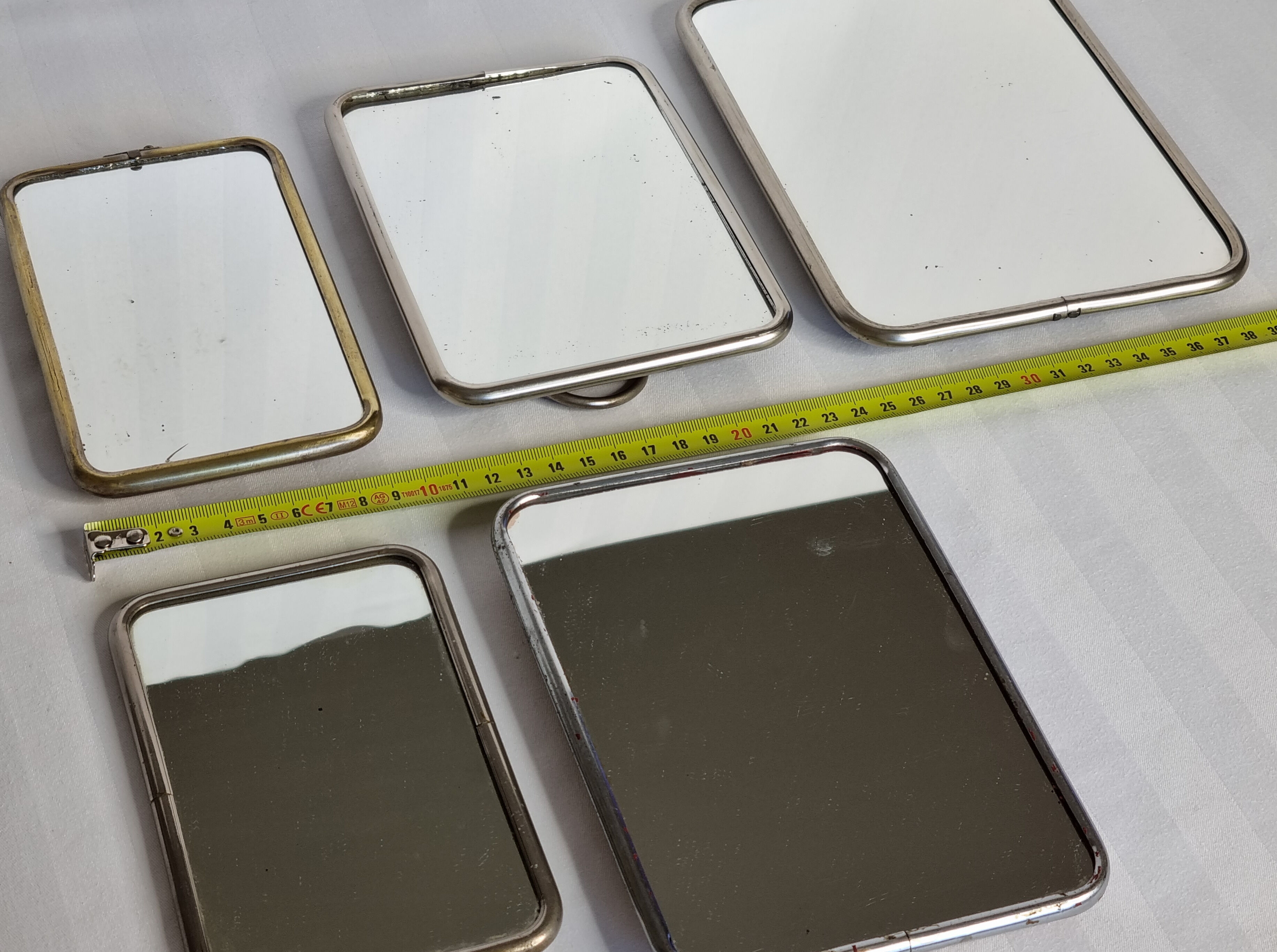 Set of five barber mirrors to install or hang