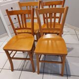 Set of 4 vintage 1960s bistro chairs