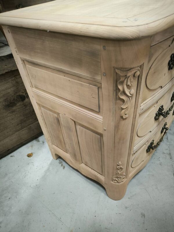Commode merisier massif naturel style Louis XIV