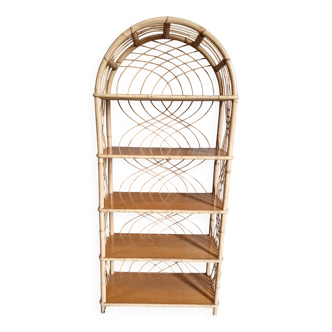 Old rattan shelf