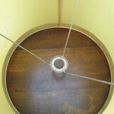 Wooden 1960s lamppost with large lampshade