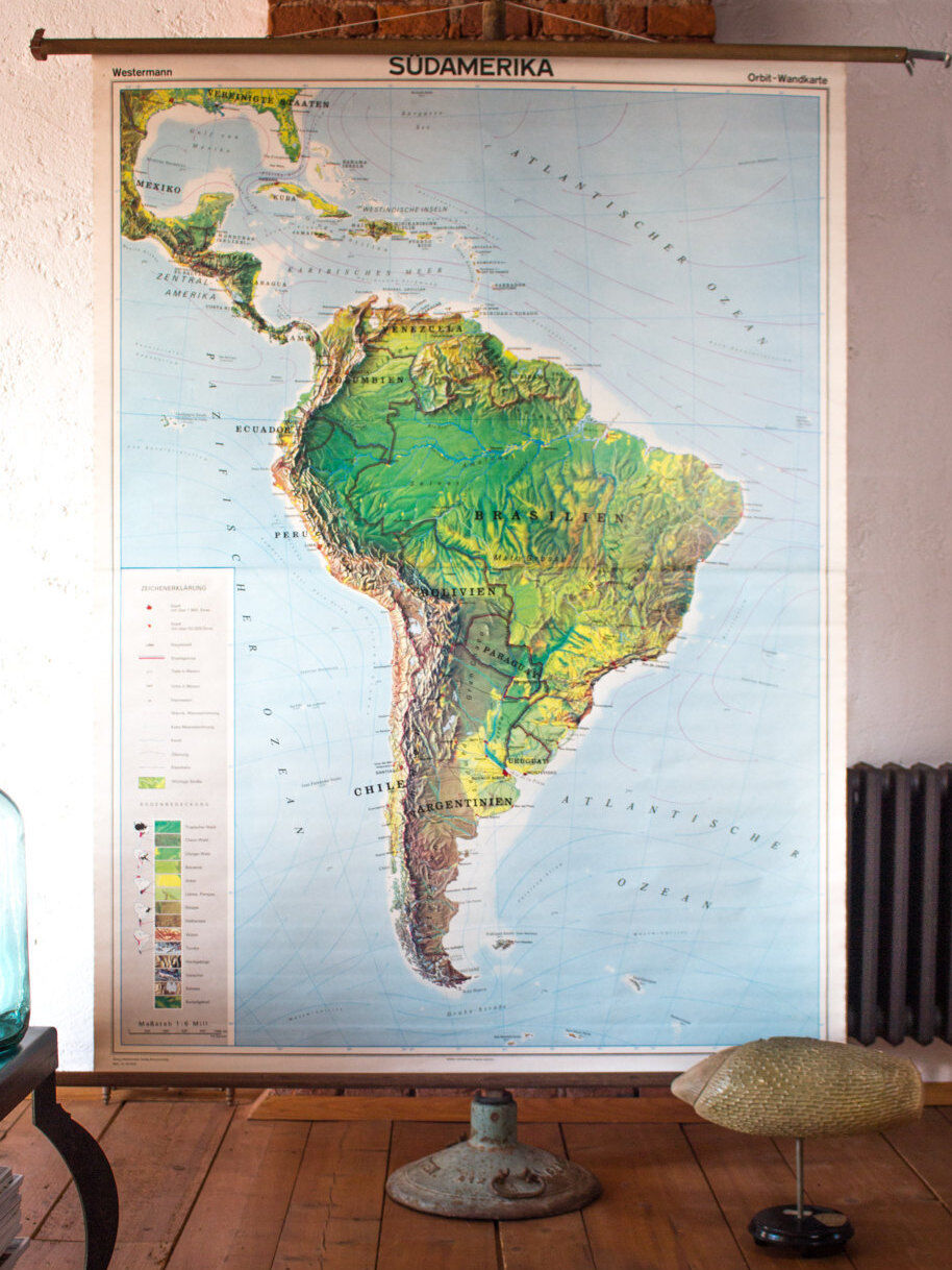 Map of South America, 1971