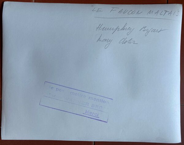 Photo cinéma originale ''Le Faucon Maltais'' Humphrey Bogart 20x25cm 1941